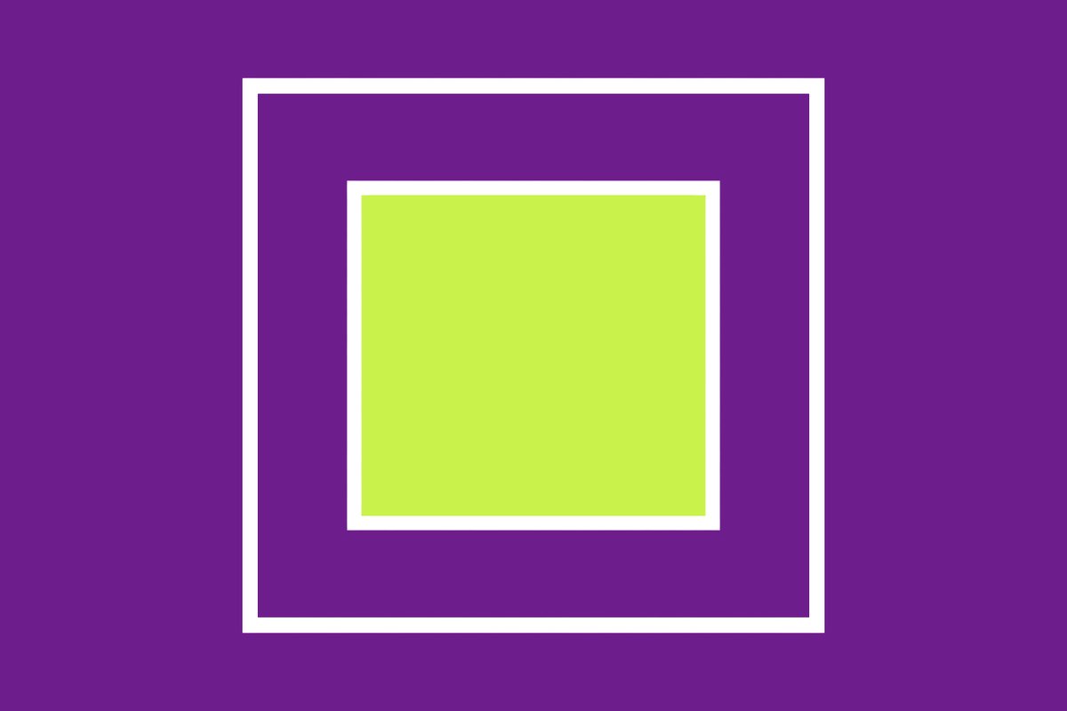 Two nested rectangular frames, the inner one filled.