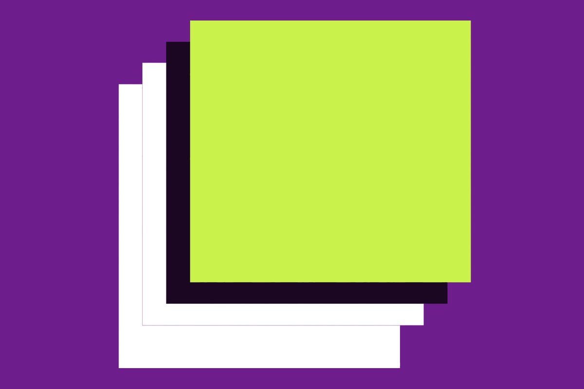 A stack of rectangular sheets, each offset slightly from the one below.